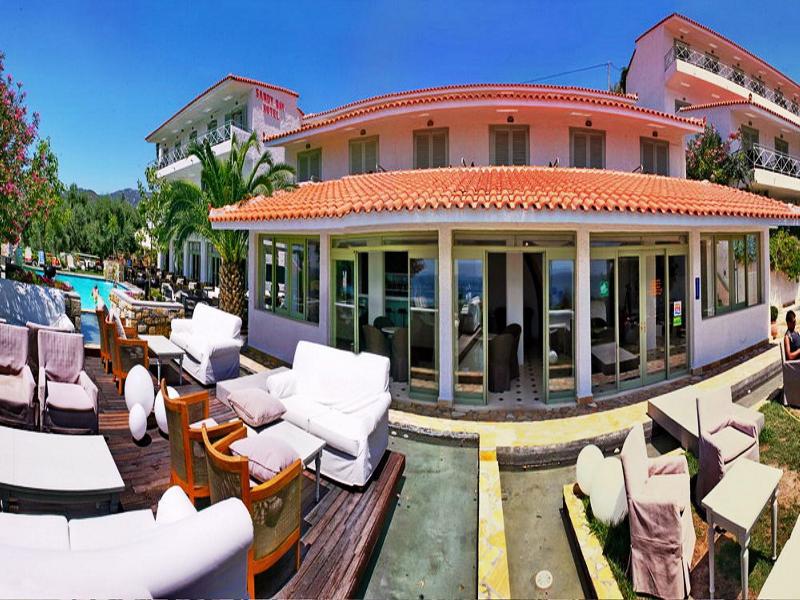 Sandy Bay Hotel Plomari ภายนอก รูปภาพ